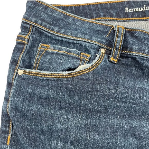 Apt. 9 Bermuda Shorts Denim Jeans Cuffed Hem Plus Size 16 - Picture 5 of 11